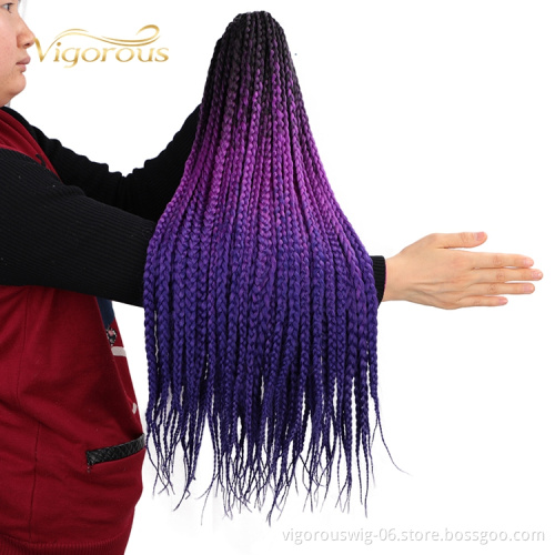 Vigorous Wholesale Price New Popular Heat Resistant Kinky Curly Wigs Hair For Black Women Synthetic Braiding Hair